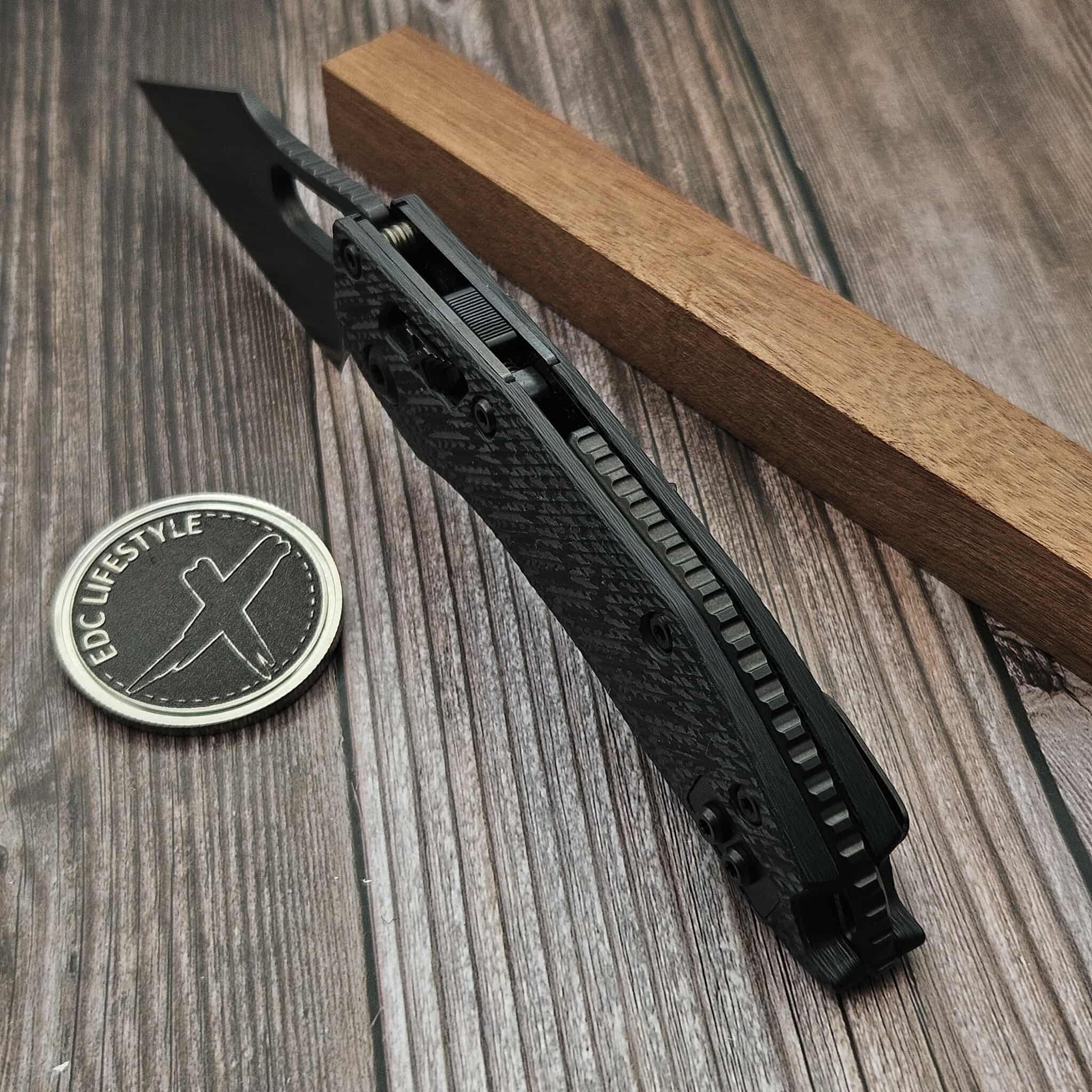 Microtech Stitch Ram-Lok Manual DLC S/E Fluted Carbon Fiber 169RL