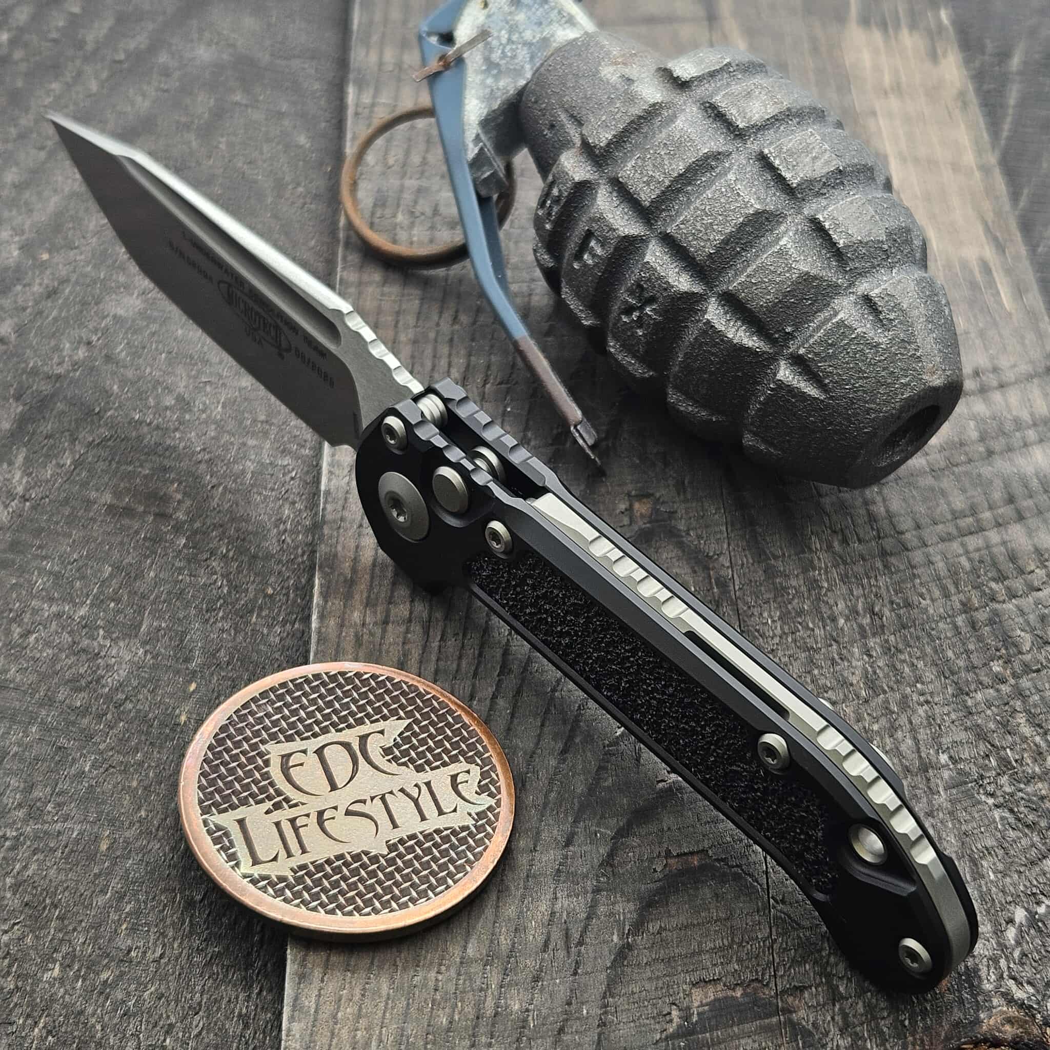 Microtech 1136-10 Black LUDT Gen III T/E Stonewash Grenade S/N 56998