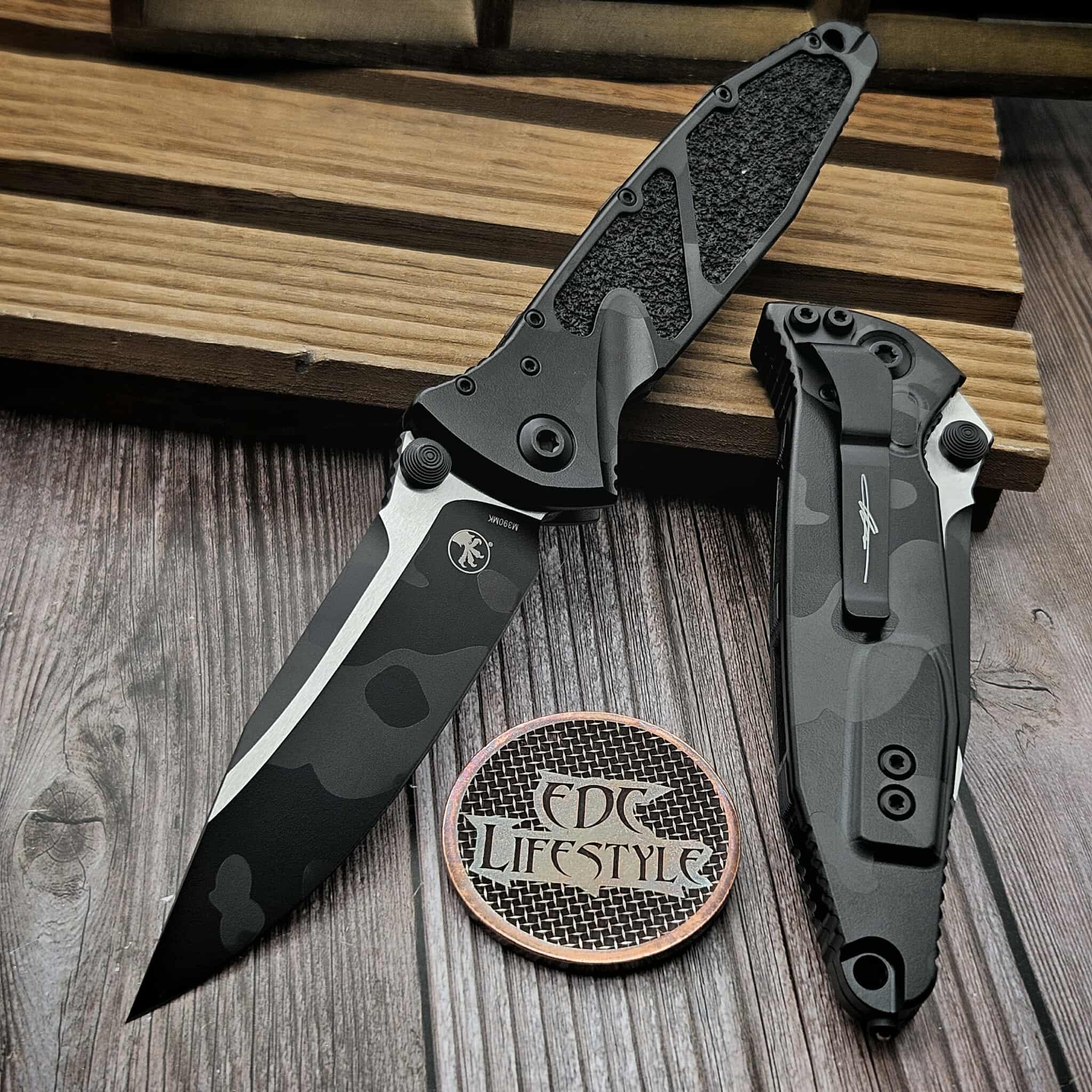 Microtech Socom Elite Manual Midnight Camo 4