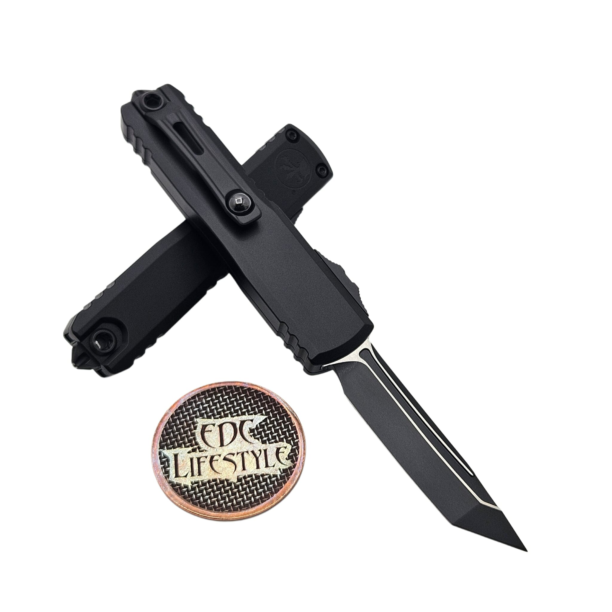 U.　黒 Microtech UTX-85 Gen IV Black Tactical T/E 3.10