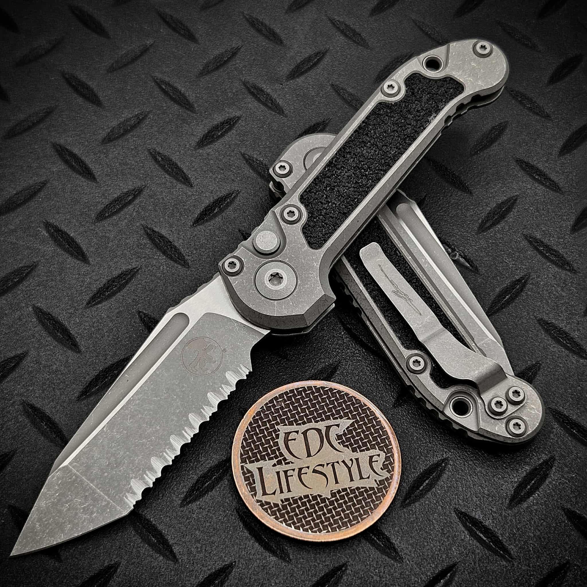 melt the lady 2点セット Microtech LUDT Titanium Textured Inlay T/E Full Serrated