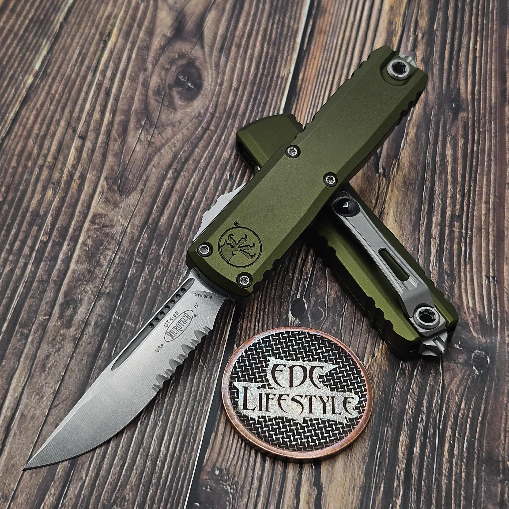 Microtech UTX-85 Gen IV OD Green S/E 3.10