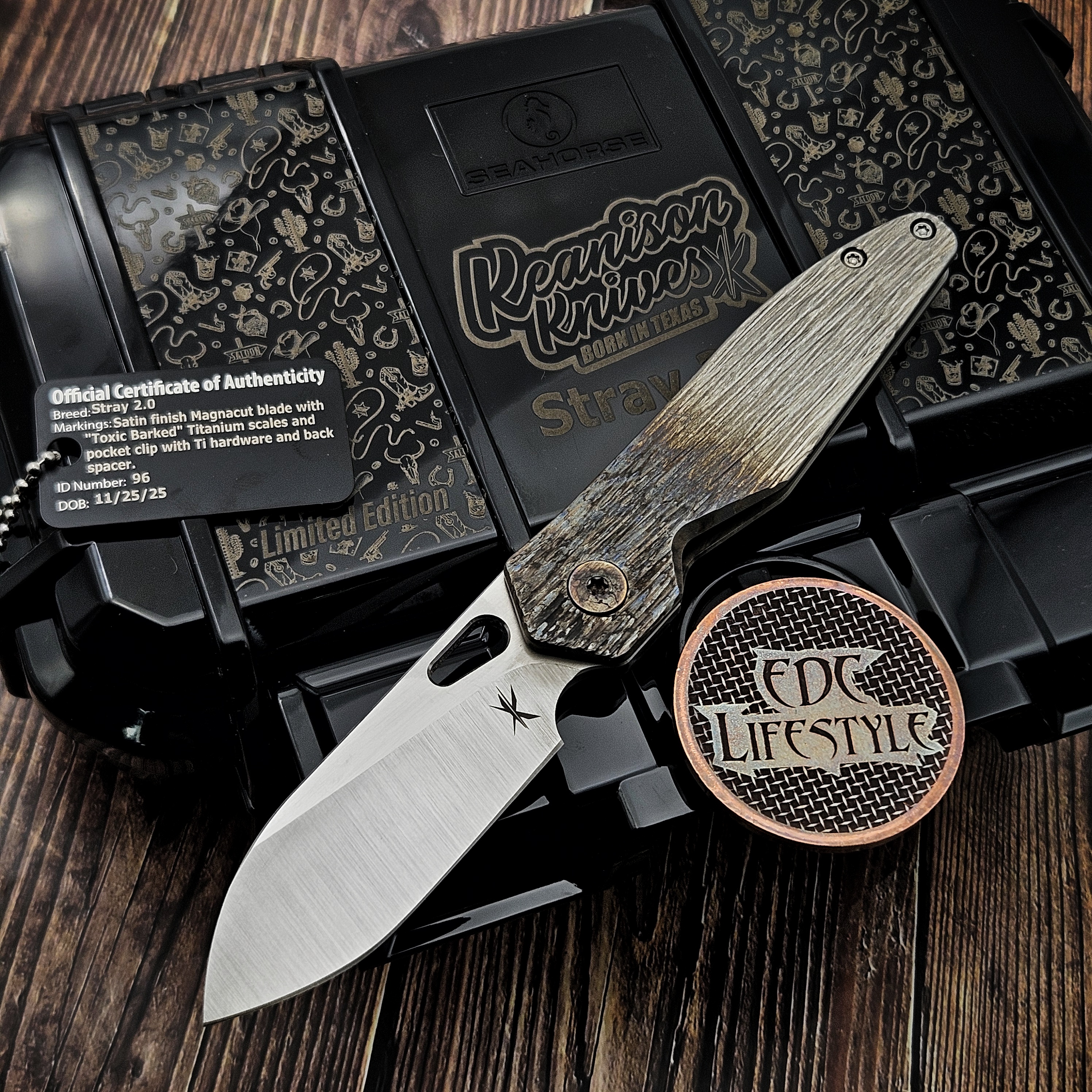 T.Yoshizawa Keanison Knives Stray 2.0 Titanium Frame Lock Folder #94