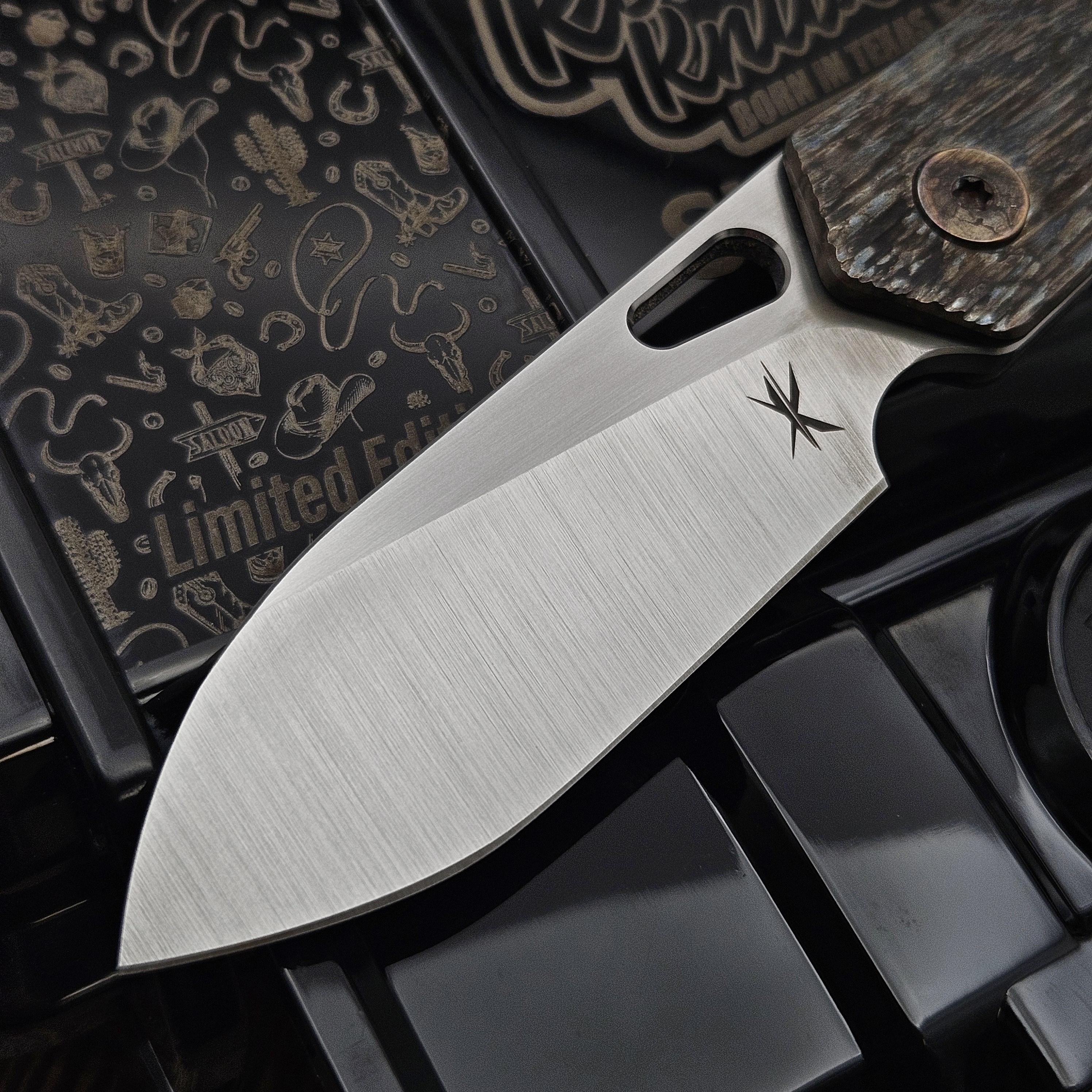 Keanison Knives Stray 2.0 Titanium Frame Lock Folder #94