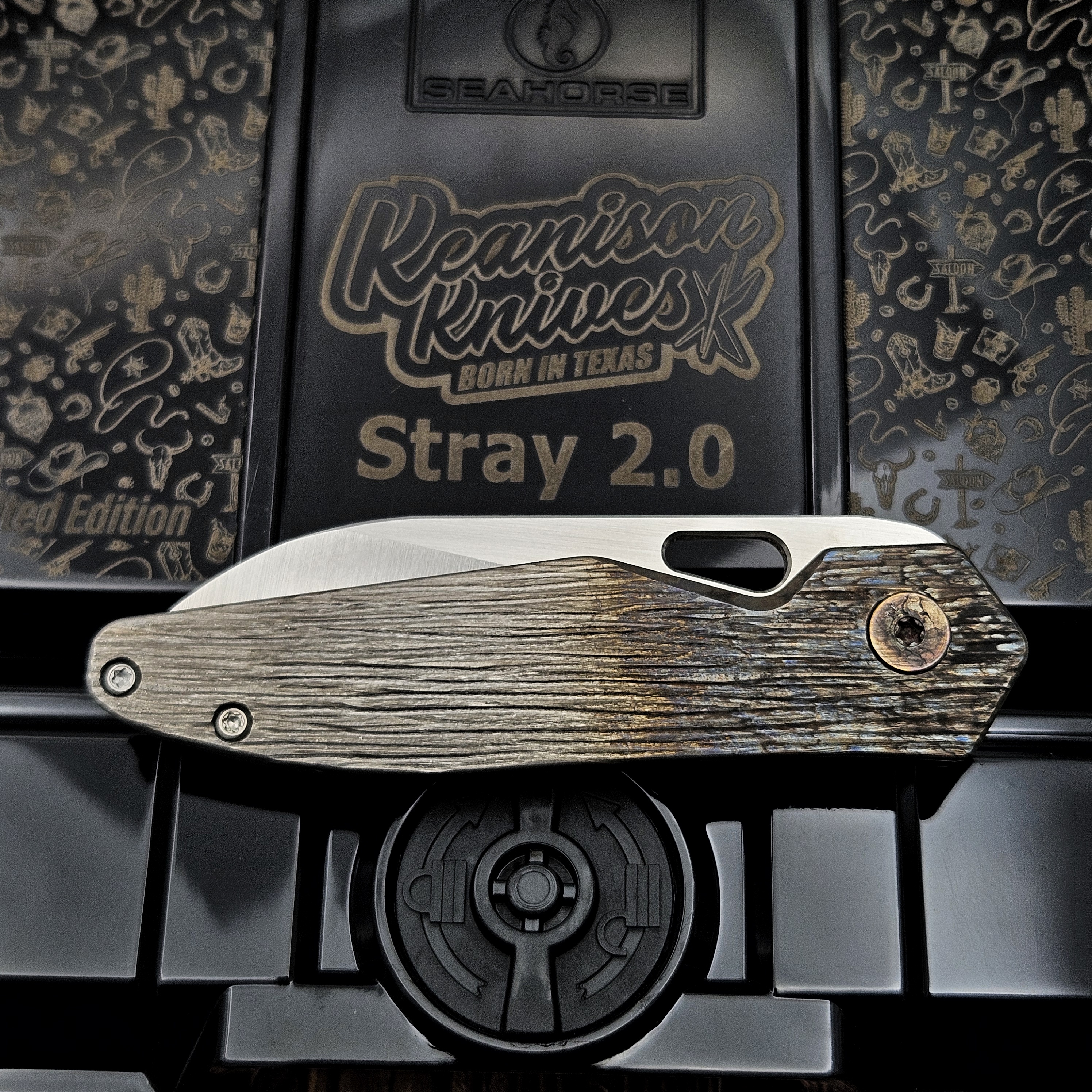 Keanison Knives Stray 2.0 Titanium Frame Lock Folder #94