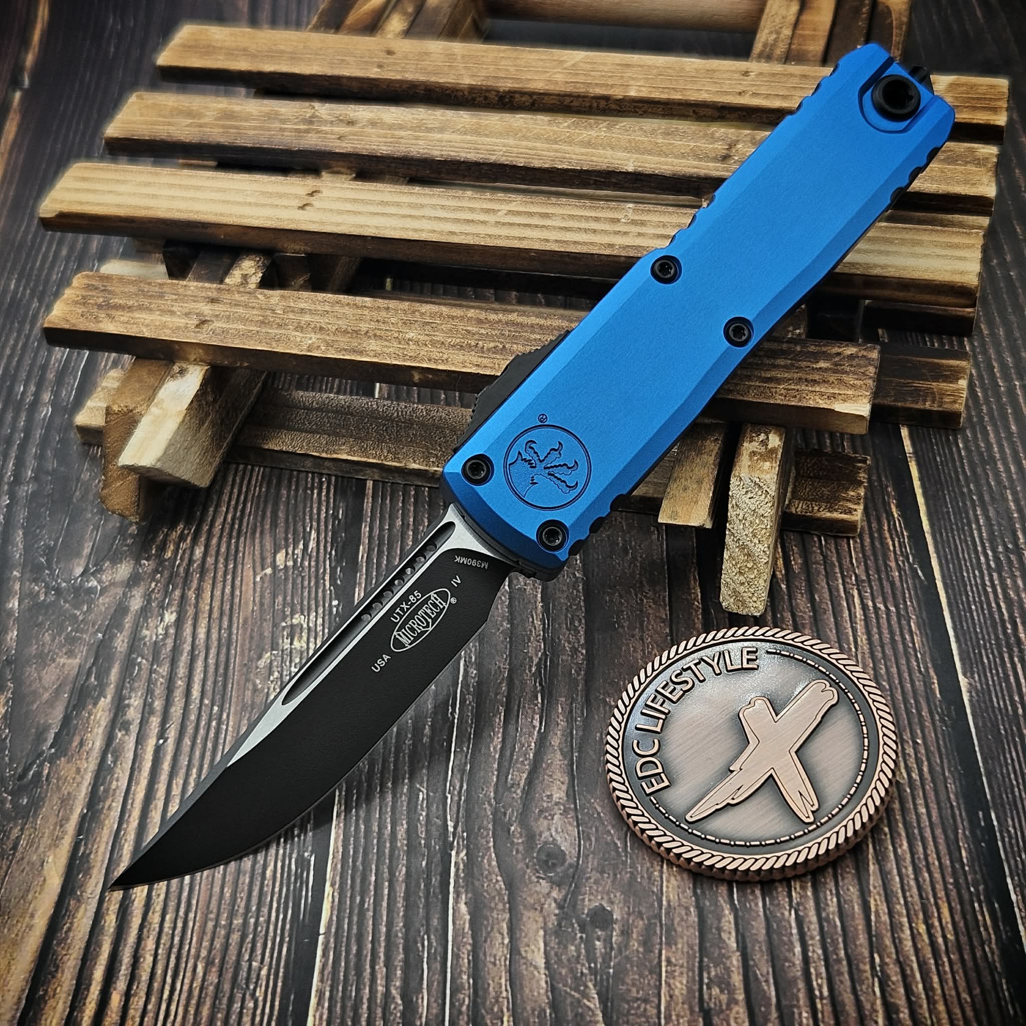 Microtech UTX-85 Gen IV Blue S/E 3.10