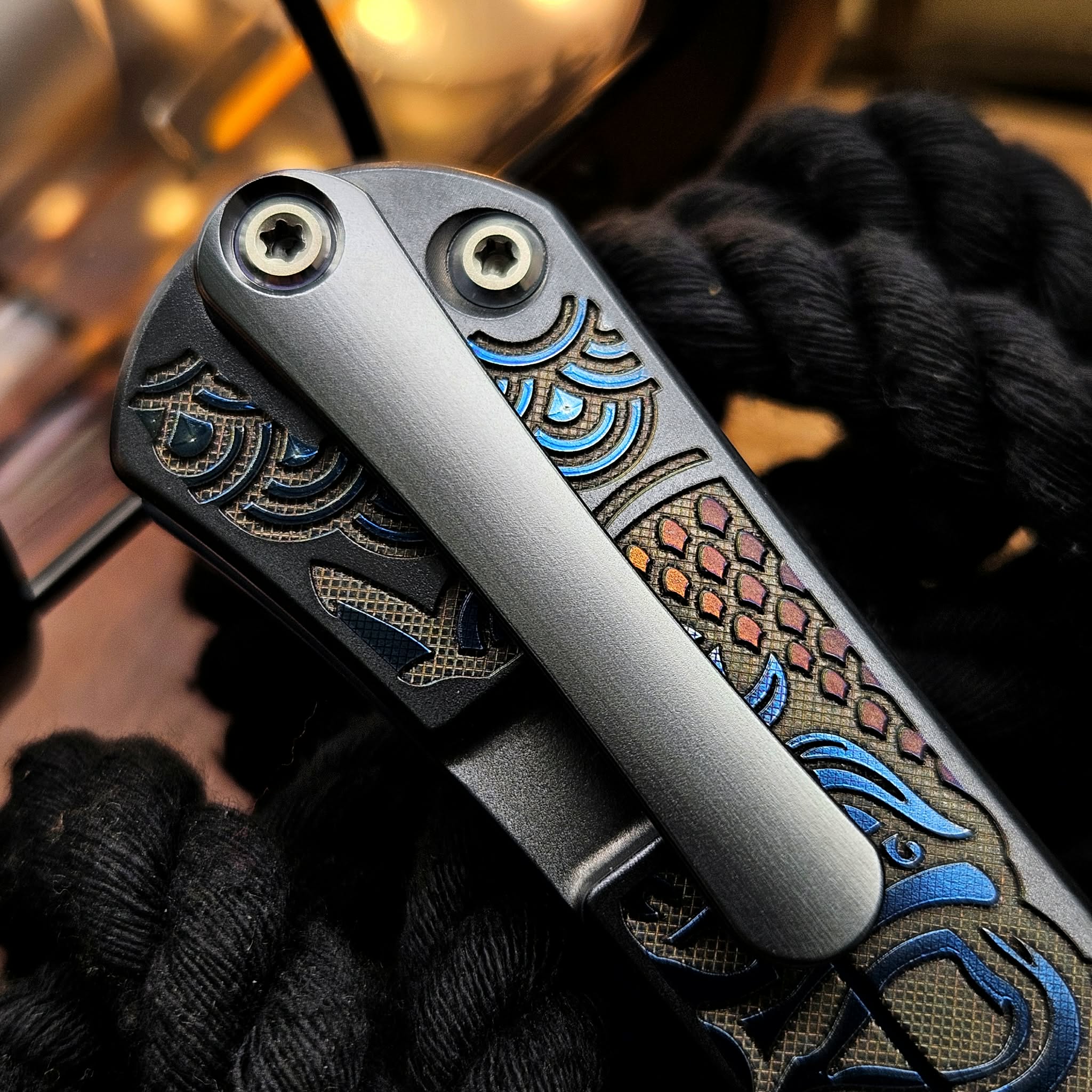 Marfione Custom Borka Blades Samurai SBTF Mirror Polished Titanium