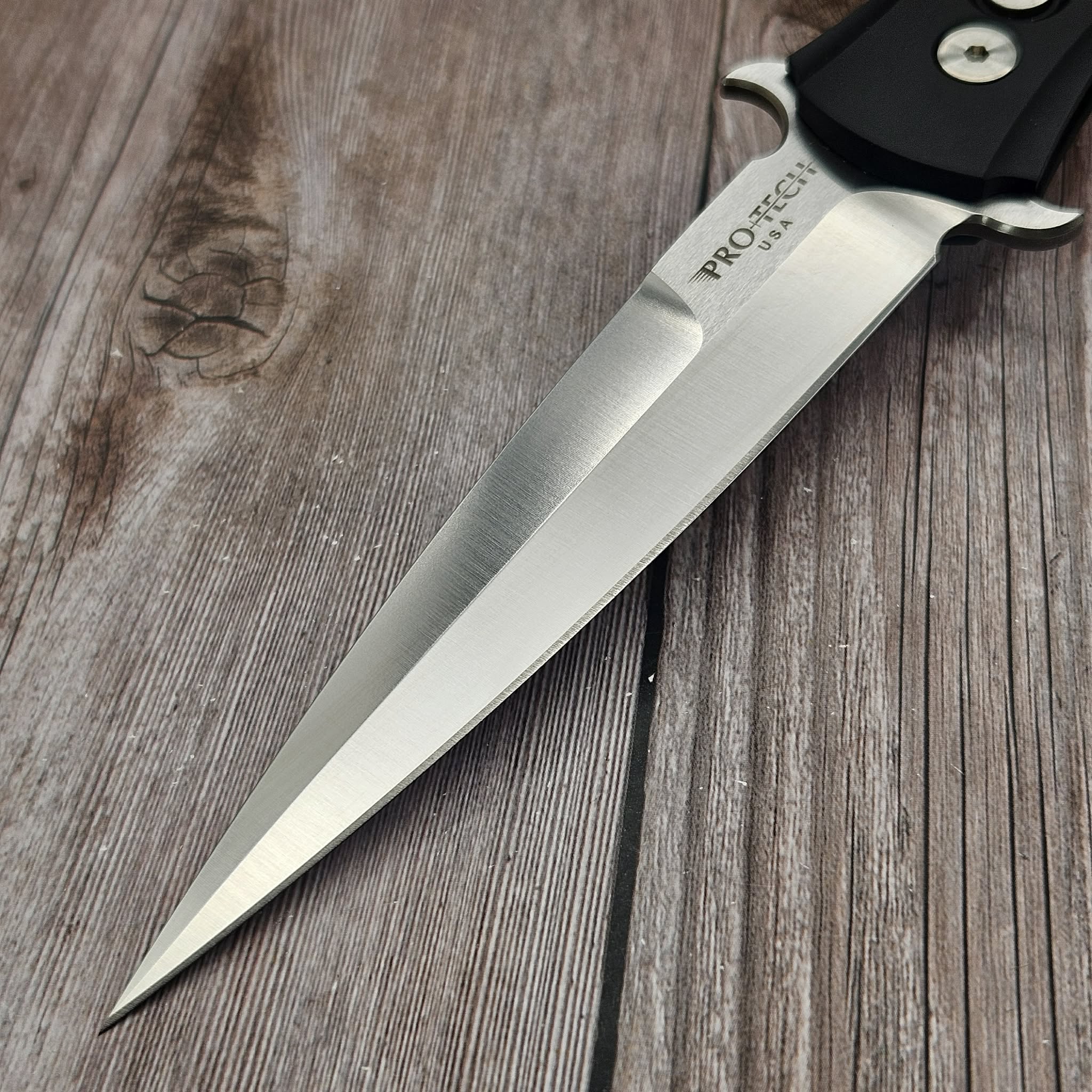 Pro-Tech Knives Large Don Fully 3D Machined Tuxedo Black Handle