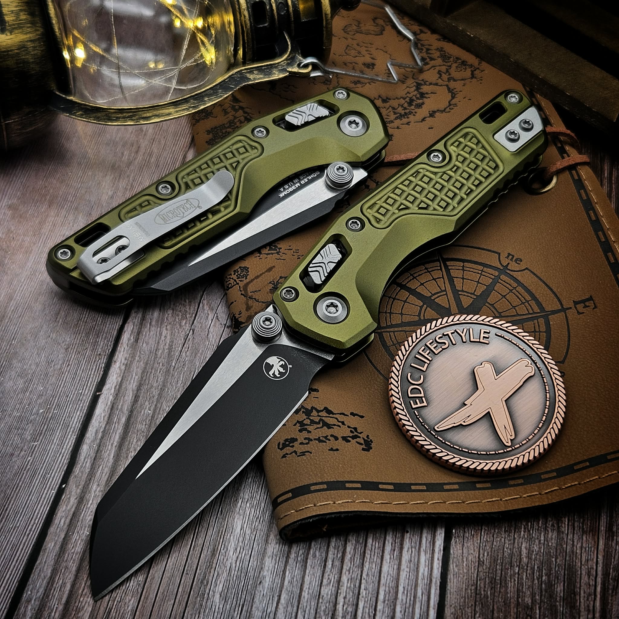 Microtech MSI Ram-Lok Mini OD Green Aluminum Frag 3.10