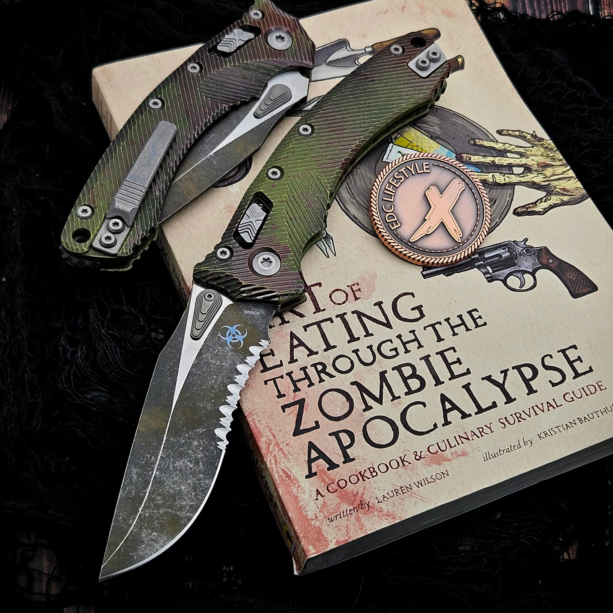 Microtech Amphibian Manual Ram-Lok Outbreak Fluted Aluminum 3.88