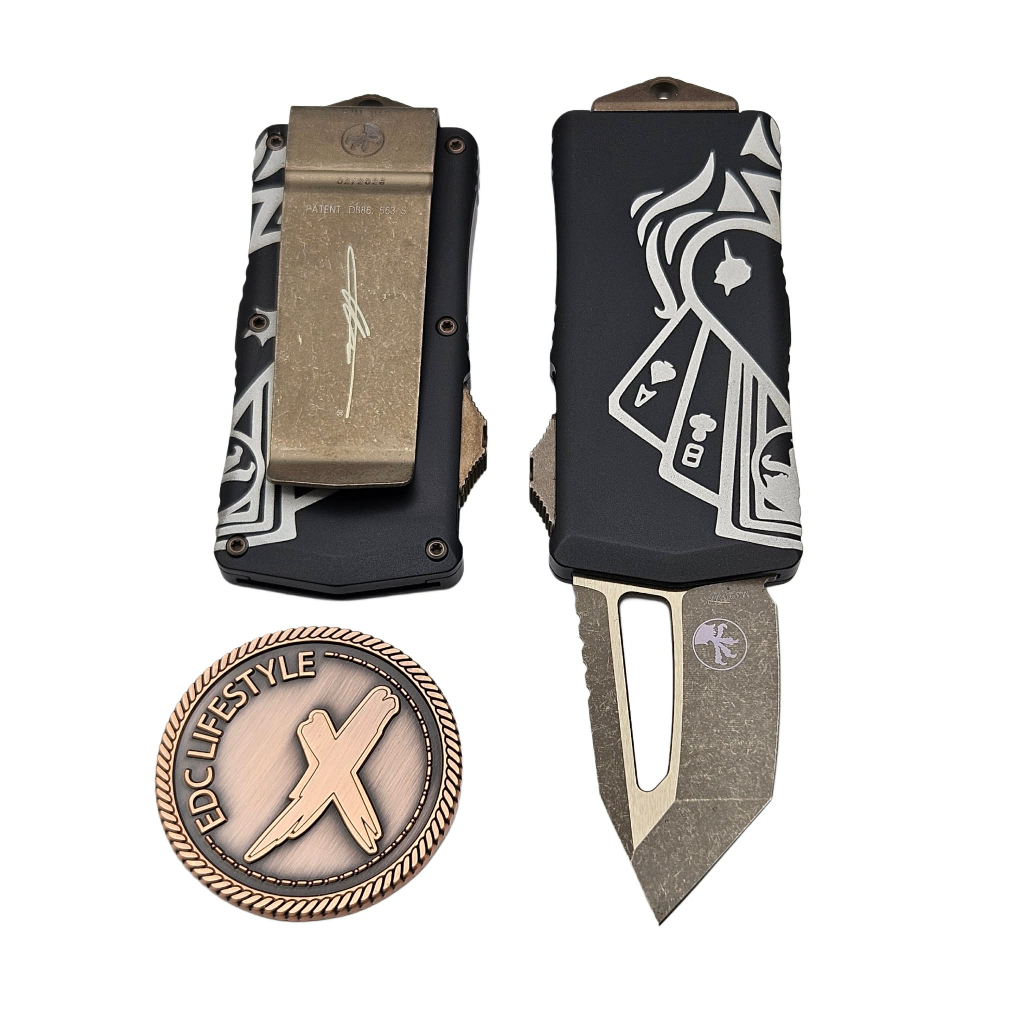 Microtech Exocet 158-13DMS Bronzed Standard Dead Mans Hand