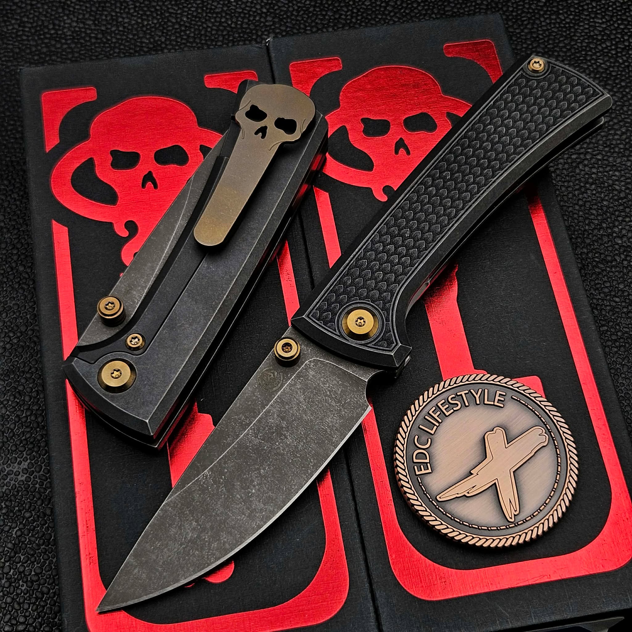 デコンプ Chaves Knives RCK9 Dragon Scale Titanium 3.25