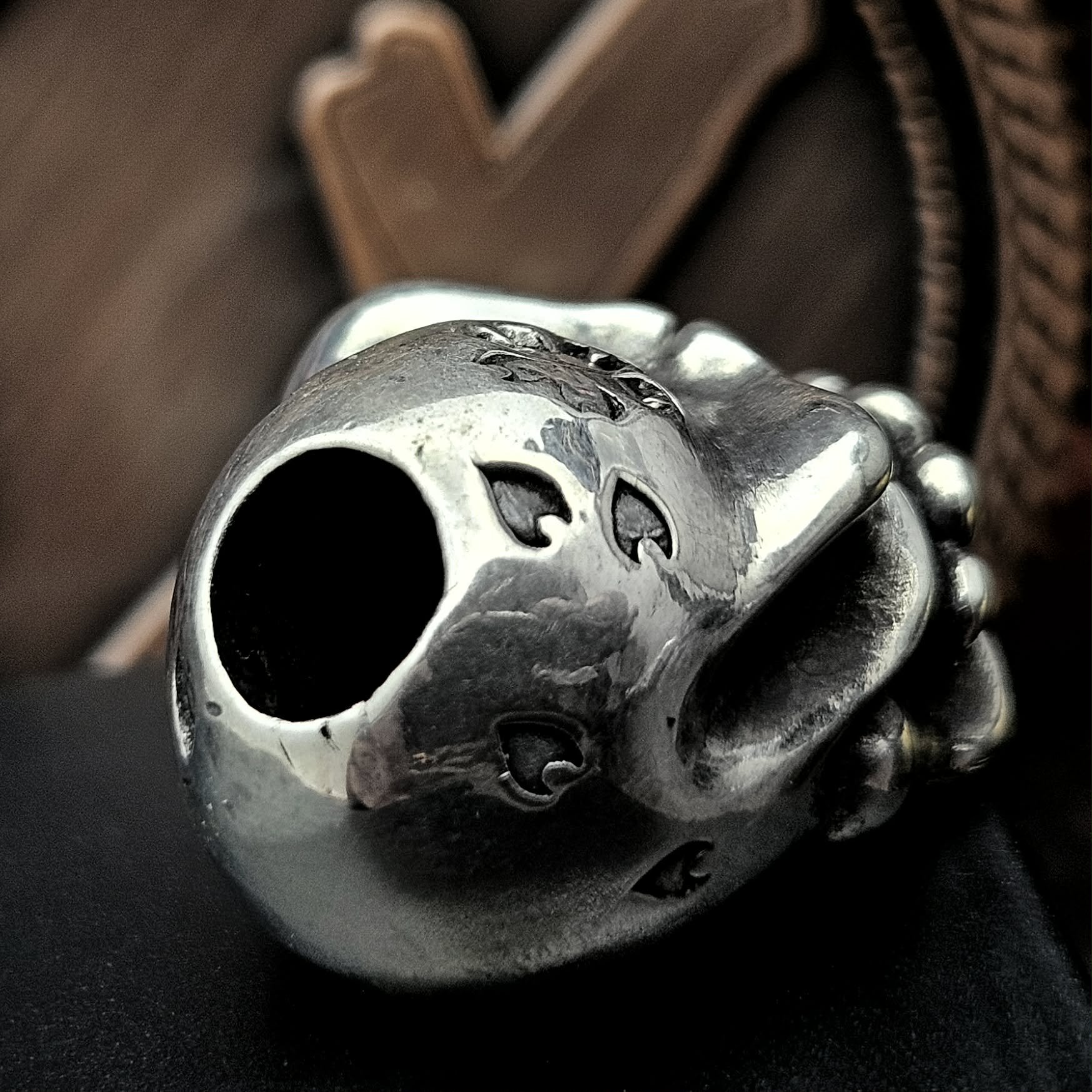 Starlingear .925 Silver Custom Stamped Sakura Bruiser Bead w/Pink