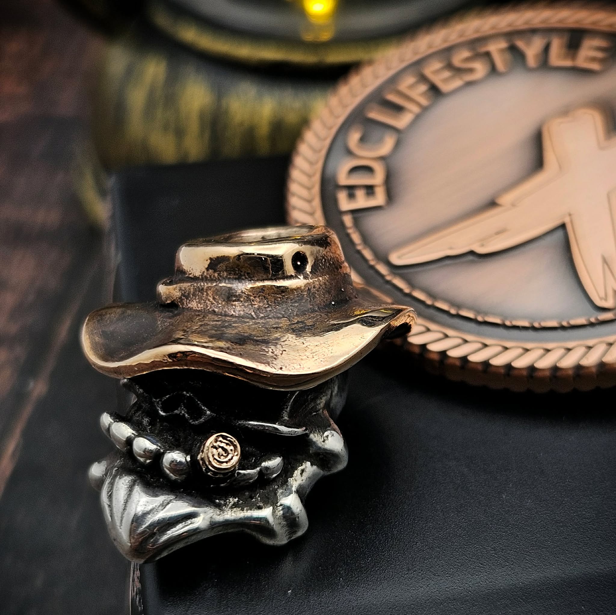 Starlingear .925 Silver Bruiser Bead w/Cu Bonnie Hat Cu Cigar