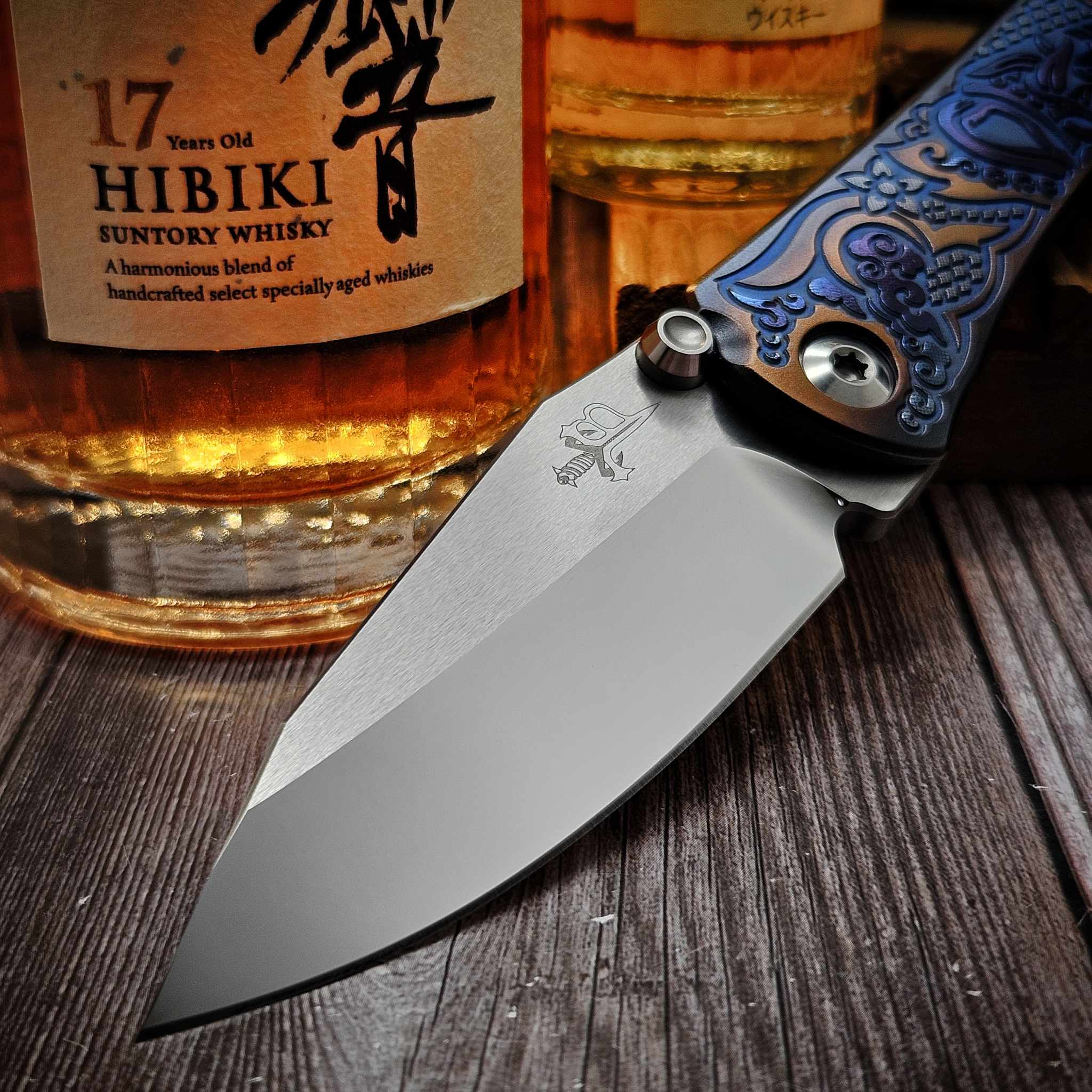 Marfione Custom Borka Blades Purple Anodized Samurai SBDP Mirror