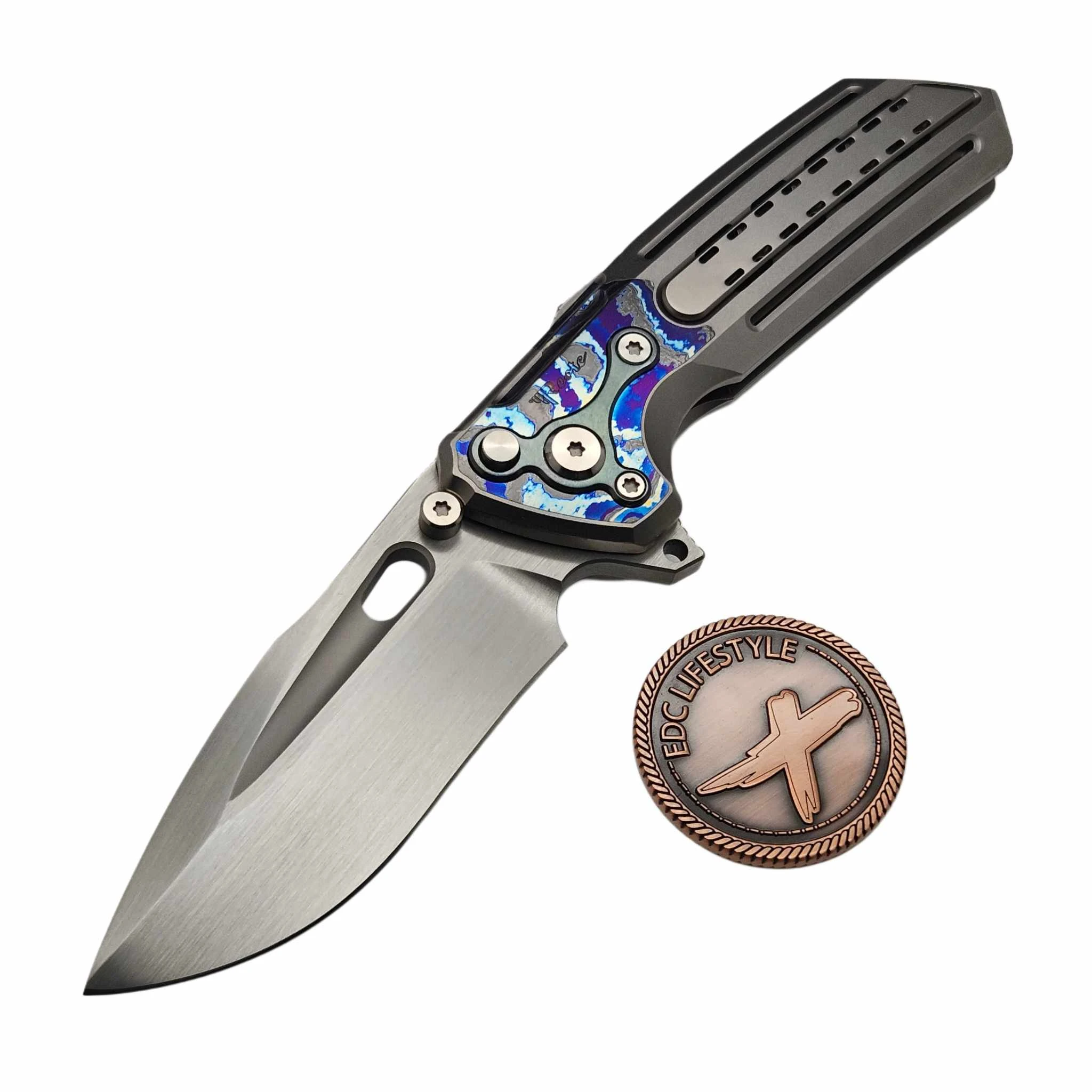 Reate Knives Terminator T600 Titanium Integral Zircuti Accent, 3.6