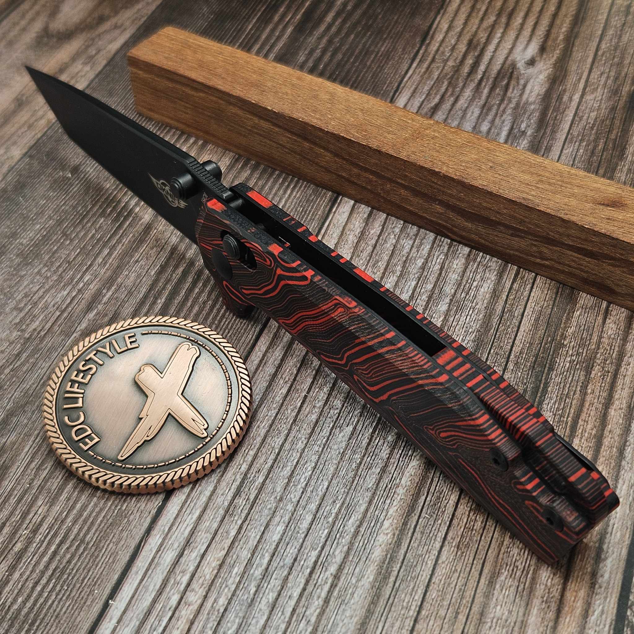 OKnife Rubato Black/Red G10 Crossbar Lock 3.4