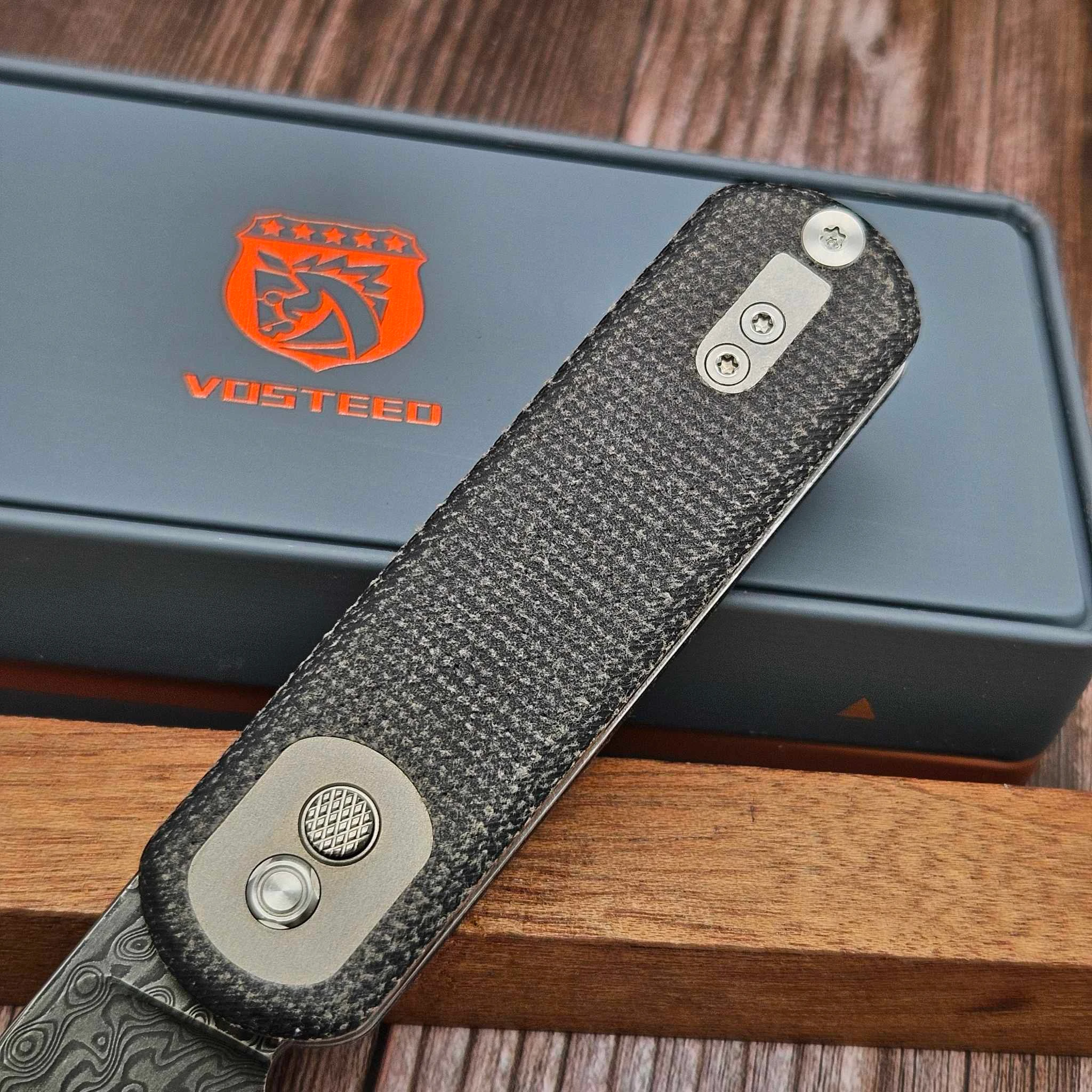 Vosteed Corgi Pup Trek Lock Black Micarta 2.37