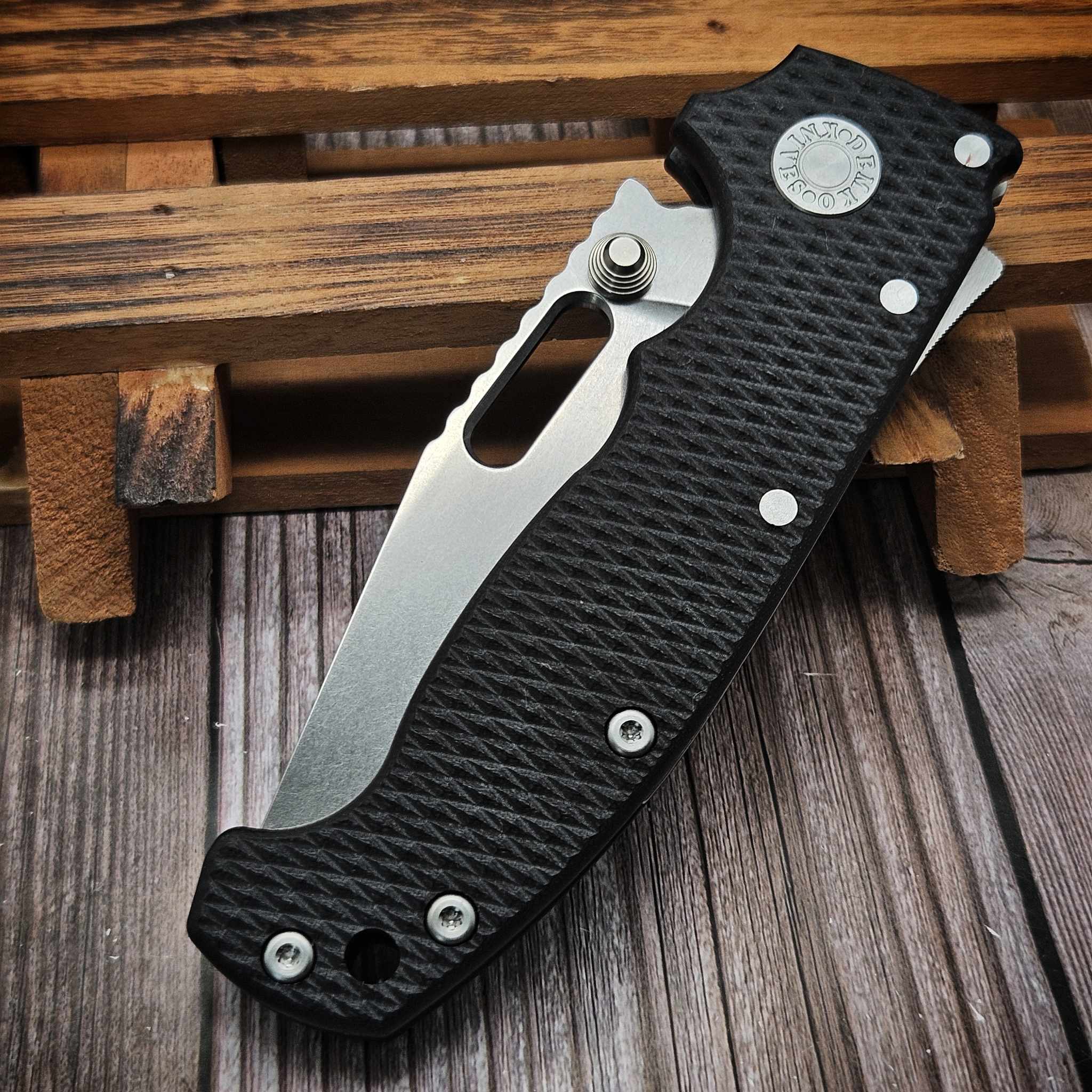 Demko AD20I Slim Shark Lock Clip Point Nitro-X7 Black G10