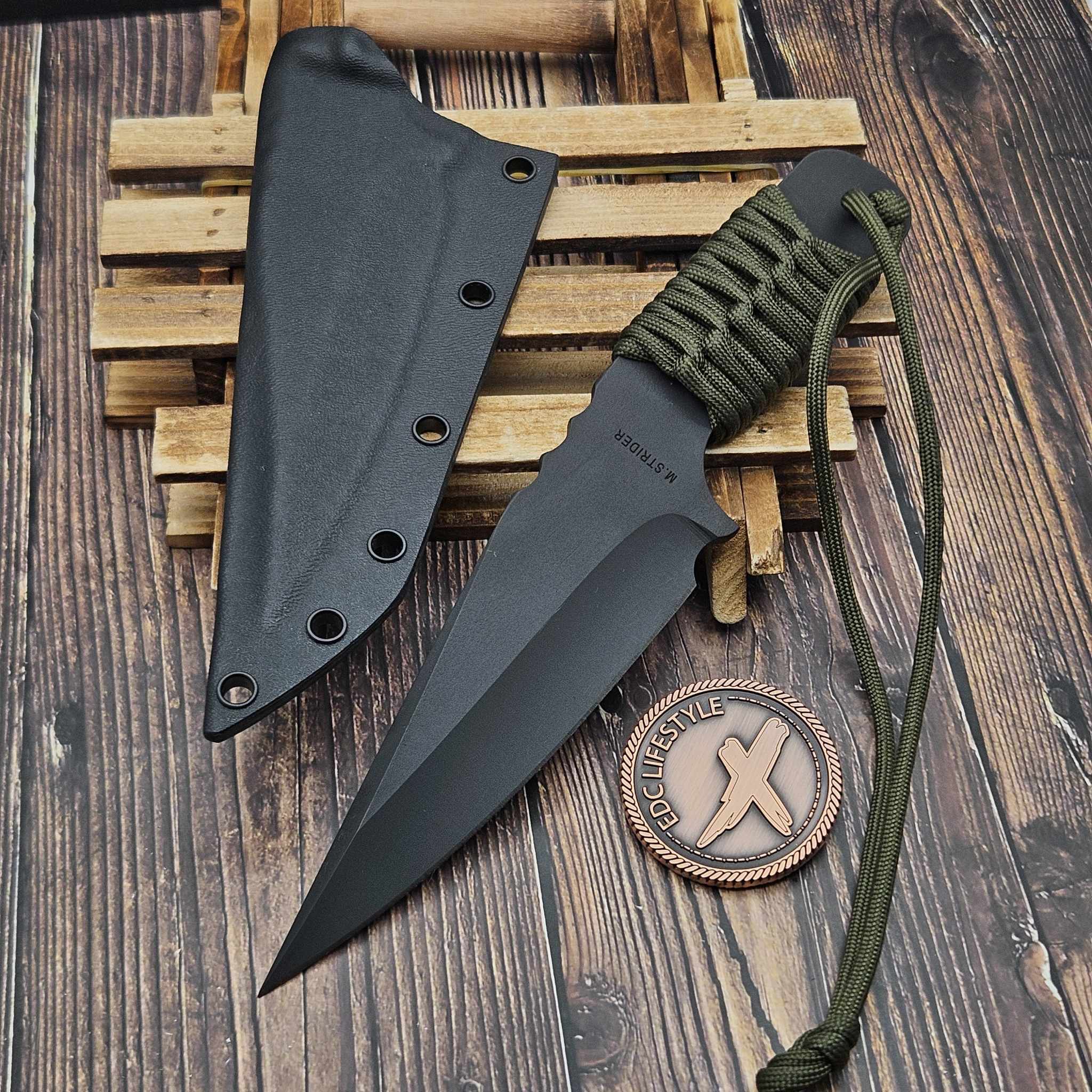 Strider Fixed Blade Green Cord Wrap