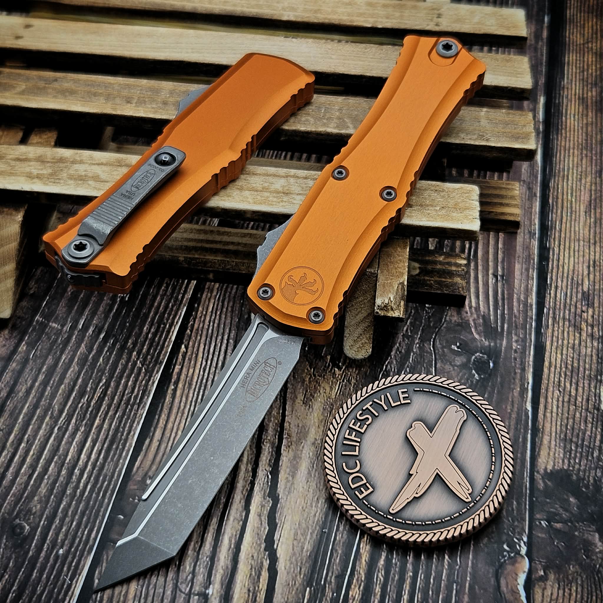 Microtech Hera II Mini Orange T/E 2.95