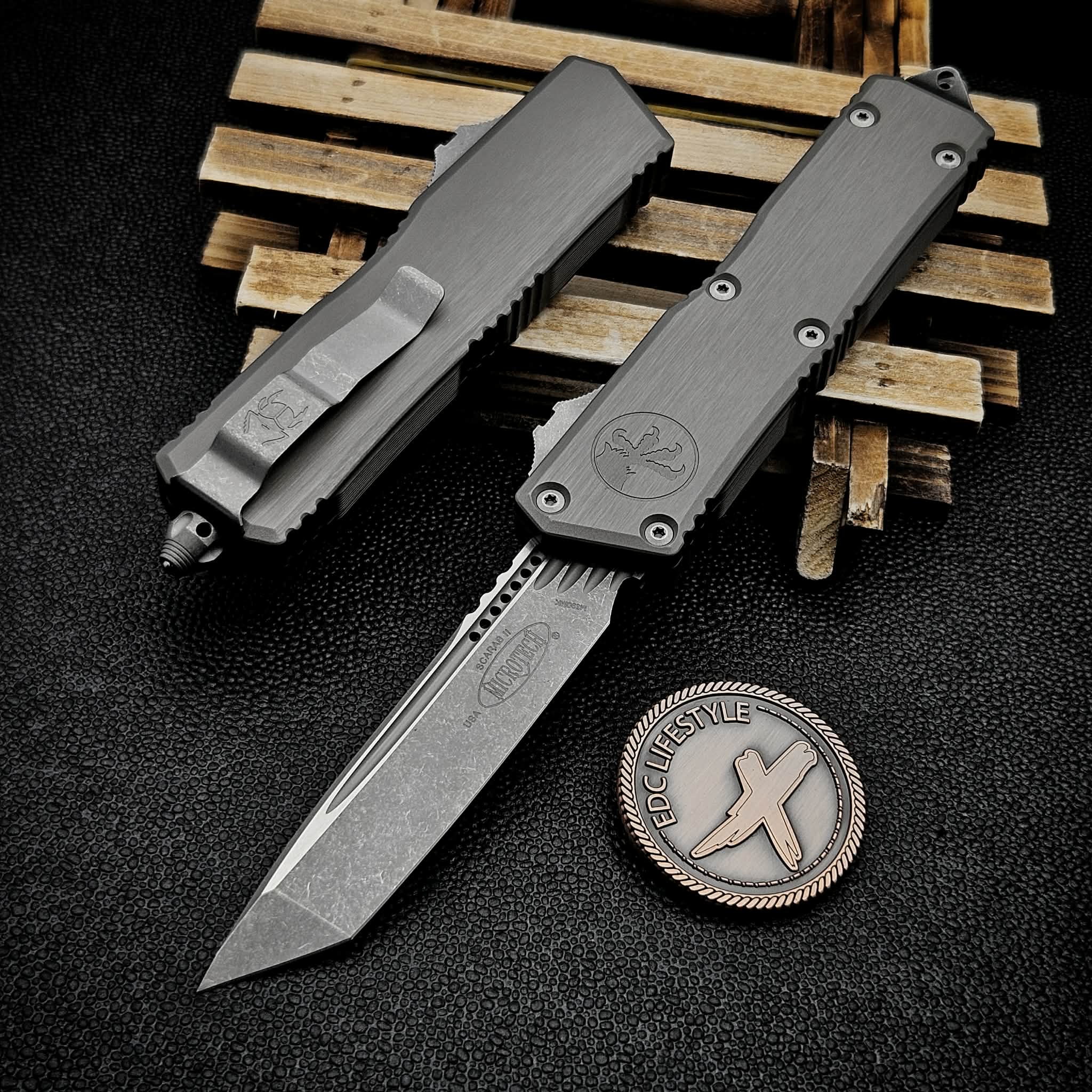 Microtech Natural Clear Executive Scarab II T/E Gen III