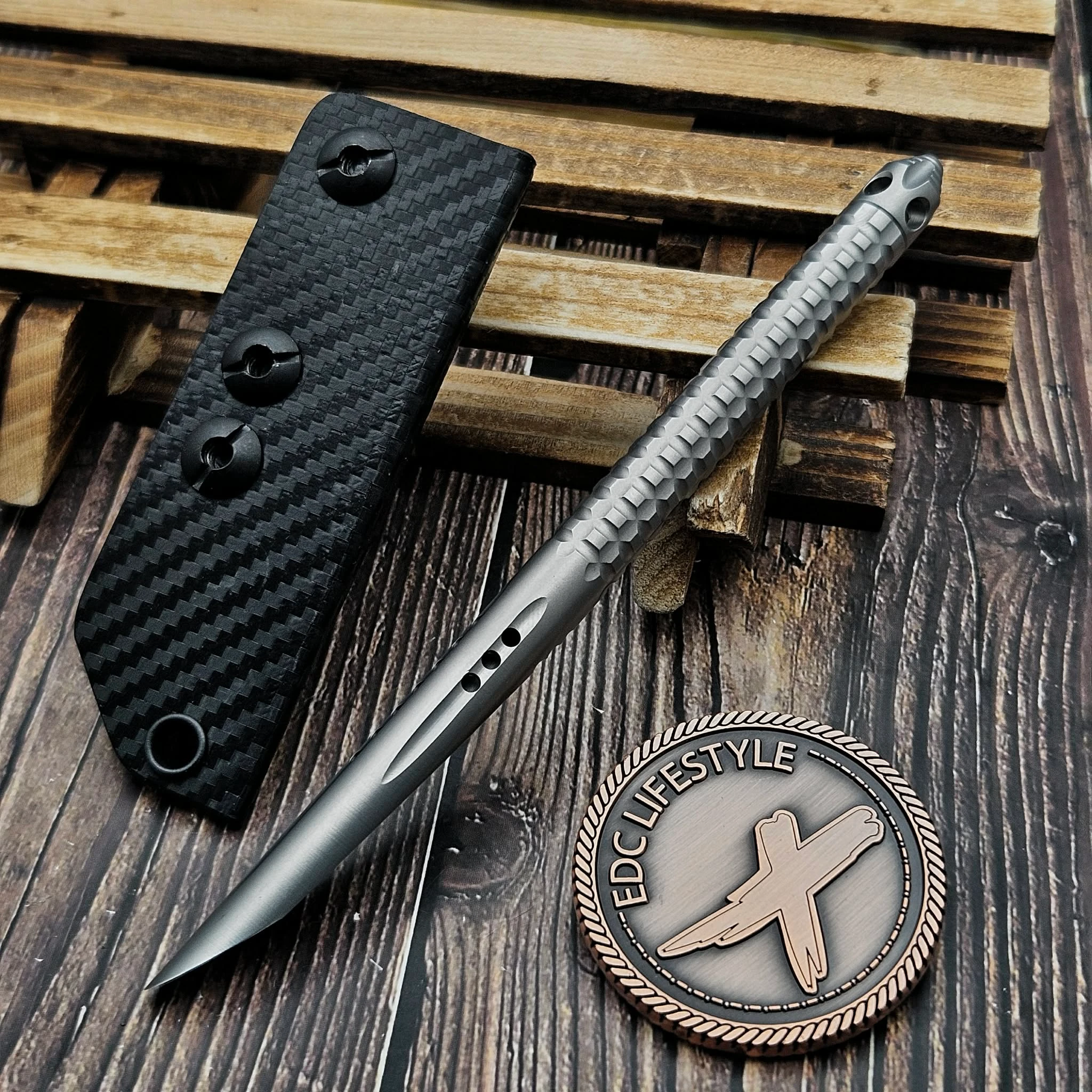 Microtech 112M-7 TAC-P Mini Stainless Steel Bead Blast Tactical