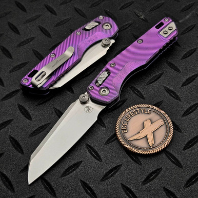 Microtech MSI Mini Fluted Purple Haze Titanium Stonewash 210M