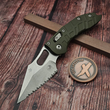 Microtech Stitch Ram-Lok Black Fluted G-10 & Lex Titanium Scales