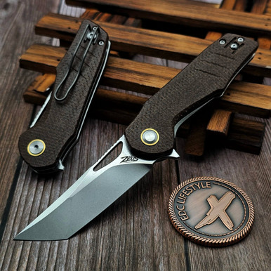 Grissom Knife & Tool Baby Zeus Natural Micarta 2.88 T/E Stonewash