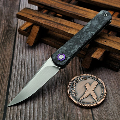 Kizer Knives Feist 3 | CPM S90V + Hand-brushed | Titanium