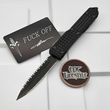Microtech Ultratech 122-DR3UT-DS-FO Tactical Double Edge DLC