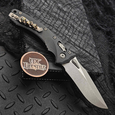 Microtech Amphibian 137RL-10APFLGTBK Fluted Black G-10 Apocalyptic