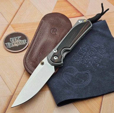 Chris Reeves Knives CRK Large Sebenza 31 Inlay Drop Point Macassar