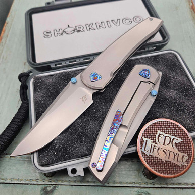 Sharknivco Waka PJ Waka with Timascus Accents Fiber ZirBlast RWL34