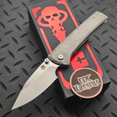 Chaves Knives Scapegoat Street Half Rocked Titanium Stonewash 3.5