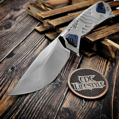 Custom Knife Factory CKF UMMU Dalawa 2 Ti Folder w/ZircuTi Inserts