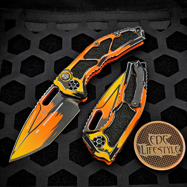 Heretic Medusa Auto Tanto Cel Shade Orange 3