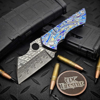 Sergey Rogovets Mini Rhino ZircuTi Folder Chad Nichols Damascus