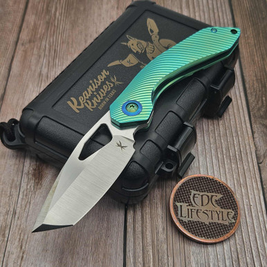 Keanison Knives Bull Terrier Textured Series Titanium Handle 3.3