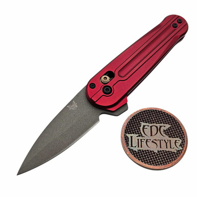 1Benchmade Lowden Phoenix Red Aluminum AXIS Lock 2.79