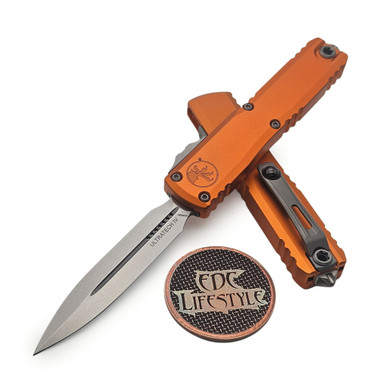 オレンジエムディア UV2本クレンジングセット Microtech 225-1TE-C17Z15 Dirac AUTO OTF Knife 2.92