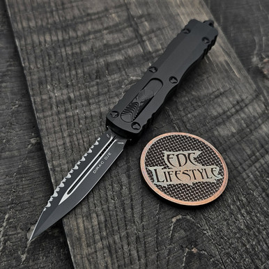 Microtech 225-3T Dirac D/E Black Tactical Full Serrated Grenade S