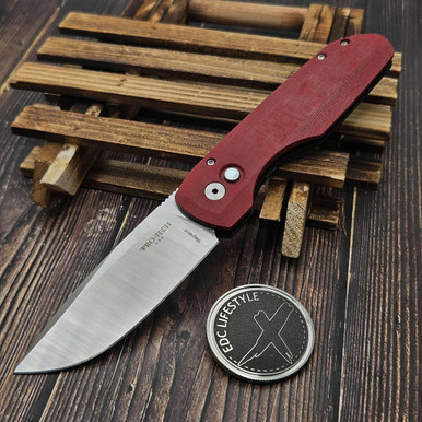 Pro-Tech Knives CCKS 2025 Vero Synapse Black Handle w/Red Linen