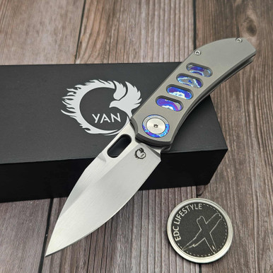Yan Knives Chevron TH - Titanium w/Zircuti Accents 3.25