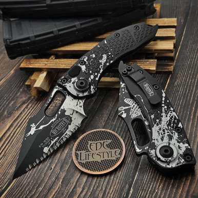 Microtech Borka Auto Stitch S/E 169-3BYRND Battle Ready Full Serrated