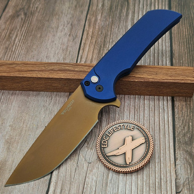Pro-Tech Mordax Heritage FB Enthusiant Exclusive Navy Blue Handle