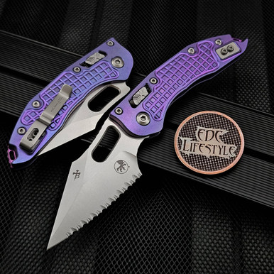Microtech Stitch Ram-Lok 169RL-12FRMS5 Purple Haze Titanium Frag