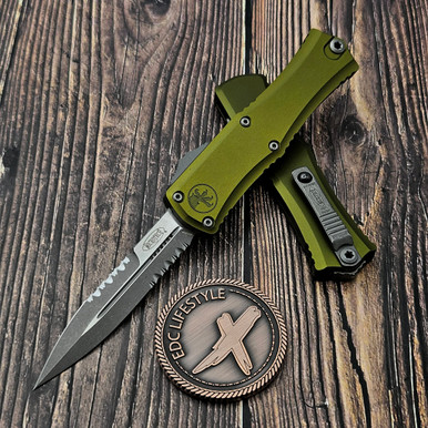 Microtech Mini Hera 1701M-11APOD OD Green Bayonet Partial Serrated