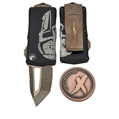 Microtech Exocet 158-13MLS Molon Labe Bronze T/E OTF Money Clip